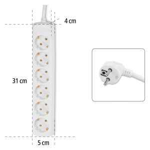 Разклонител HAMA, 6гнезда, 30383