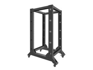 Комуникационен шкаф Lanberg open rack 19" 22U 600x800, black
