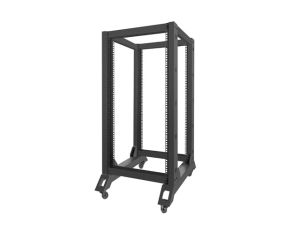 Комуникационен шкаф Lanberg open rack 19" 22U 600x800, black