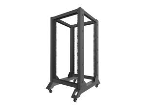 Комуникационен шкаф Lanberg open rack 19" 22U 600x800, black
