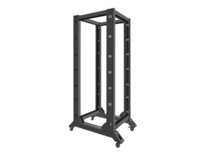 Комуникационен шкаф Lanberg open rack 19" 32U  600x800, black