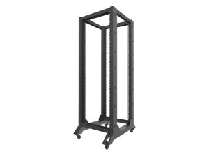Комуникационен шкаф Lanberg open rack 19" 32U  600x800, black