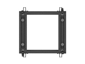 Комуникационен шкаф Lanberg open rack 19" 9U 600x600-1100 adjustable, black