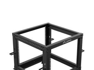 Комуникационен шкаф Lanberg open rack 19" 9U 600x600-1100 adjustable, black