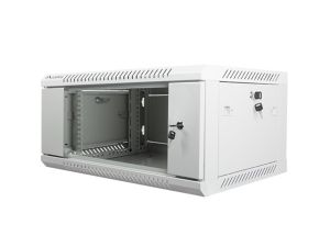 Комуникационен шкаф Lanberg rack cabinet 19" wall-mount 4U / 600x450 for self-assembly (flat pack), grey