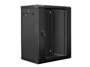 Комуникационен шкаф Lanberg rack cabinet 19" wall-mount 15U / 600x450 for self-assembly (flat pack), black