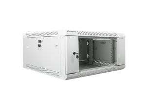 Комуникационен шкаф Lanberg rack cabinet 19" wall-mount 4U / 600x600 for self-assembly (flat pack), grey