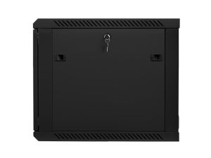 Комуникационен шкаф Lanberg rack cabinet 19" wall-mount 9U / 600x600 for self-assembly (flat pack), black