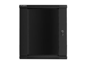 Комуникационен шкаф Lanberg rack cabinet 19" wall-mount 15U / 600x600 for self-assembly (flat pack), black