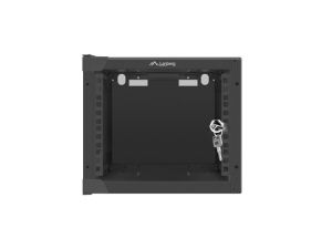 Комуникационен шкаф Lanberg rack cabinet 10" wall-mount 4U / 280x310 for self-assembly (flat pack), black