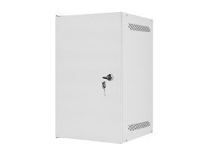 Комуникационен шкаф Lanberg rack cabinet 10" wall-mount 9U / 280x310 self-assembly flat pack with metal door, grey