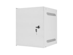 Комуникационен шкаф Lanberg rack cabinet 10" wall-mount 6U/280x310 for self-assembly with metal door grey (flat pack)