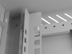 Комуникационен шкаф Lanberg rack cabinet 10" wall-mount 6U/300x300 (flat pack) with glass door grey