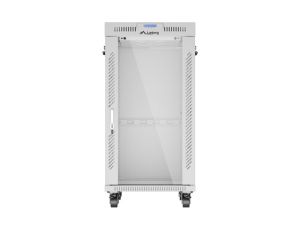 Комуникационен шкаф Lanberg rack cabinet 19" free-standing 22U/600x800 (flat pack) with glass door lcd grey v2