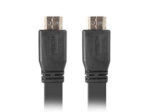 Кабел Lanberg HDMI M/M V2.0 cable 3m, 4K flat, black