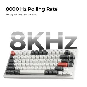 Безжична механичка клавиатура Keychron Q1 Ultra 8K Black - Silk POM Switch Red