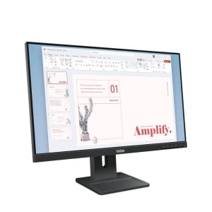 Монитор Lenovo ThinkVision E24-40 23.8" IPS, WLED, 1920x1080, 16:9, 4ms, 100Hz, 250 cd/m2, 1300:1, HDMI, DP, VGA, Speakers 2Wx2, Tilt, Swivel, Pivot, Height Adjust Stand