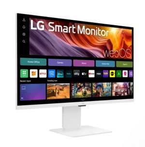 Монитор LG 32U850SA-W, 31.5" IPS Smart webOS, Web cam, 5ms, 1000:1, 400cd/m, DCI-P3 95%, 4K UHD (3840x2160), ThinQ, HDR 10, HDMI, USB Type-C-PD 90W, Wi-Fi B/in, ThinQ, LG Switch, AirPlay 2, Voice control, Bluetooth, Speacers 5W x 2, LG Switch, Height Adju