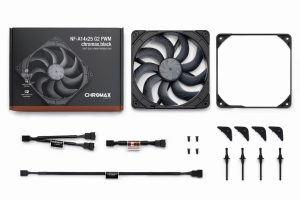 Вентилатор за компютър Noctua chromax.black 140 мм (NF-A14X25 G2 PWM CH.BK)