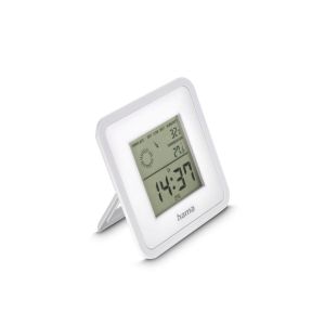 Hama "Borneo" Thermometer and Hygrometer, Digital, For Indoors, white