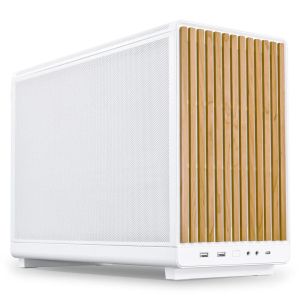 Кутия Lian Li DAN A3-mATX Wood Edition White - Micro Tower