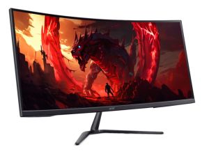 Монитор Acer Nitro ED340CURW0bmiipx, 34'' VA, WQHD (3440x1440), Curved 1500R, ZeroFrame, FreeSync Premium, 240Hz, 1ms, 100M:1, 250 nits, HDR10, 99% sRGB, 2x HDMI 2.1, 1x DP 1.4, Audio Out, 2x2W Speakers, Tilt, VESA, Black