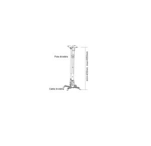 Стойка за проектор Sunne до 20kg 430-650mm (PRO02)