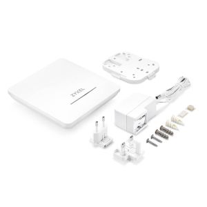 Аксес-пойнт ZyXEL NWA50BEPRO, BE6500, (2.4GHz: 2x2:2, 5GHz or 6GHz: 2x2:2) MU-MIMO, Dual Radio 2.4 and 5 or 6GHz, 1 x 2.5G LAN Ports, PoE+ (802.3at), Standalone/Nebula Cloud Including Power Adapter