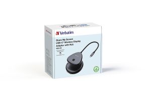 Адаптер USB-C към HDMI Verbatim Share My Screen 4K 30Hz USB-A обхват 10m (32147)