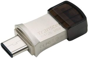 USB флаш памет Transcend JetFlash 890 64GB USB 3.1 Type-C Type-A (TS64GJF890S)