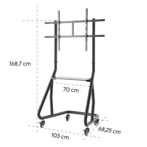 HAMA Метална стойка за TV, Trolley, 254 см (100"), 220875