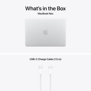 Лаптоп Apple MacBook Neo 13 2026 - 13" 2408 x 1506, A18 Pro, 8GB LPDDR5X, 256GB SSD, Silver