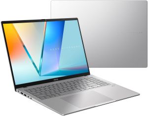 Лаптоп ASUS Vivobook S16 S3607CA-RP037NA - 16" IPS Full HD+, Intel Core Ultra 7 255H, 16GB DDR5, 1TB SSD - Сребрист