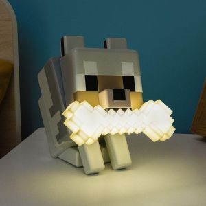Лампа Paladone Glo Buddies: Minecraft - Wolf Light, PP14761MCF