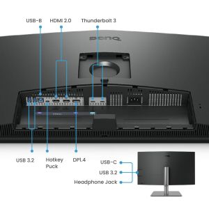 Монитор BenQ PD3225U, 32", Wide IPS, 4K, HDMI, DP, Thunderbolt 3, USB 3.1 Hub, HDR10