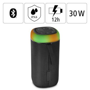 Hama "Shine 2.0" Bluetooth® Loudspeaker, LED, Splash-Protected, 30W, blk