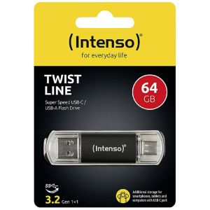 USB флаш памет Intenso Twist Line 64GB USB 3.2 Gen 1 USB-C USB-A (3539490)