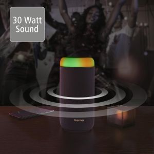 Hama "Shine 2.0" Bluetooth® Loudspeaker, LED, Splash-Protected, 30W, blk