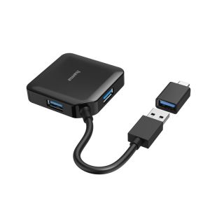 USB хъб Hama 4x USB-A USB 3.2 Gen 1 5Gbps (00200116)