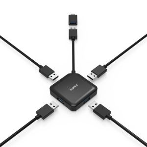 USB хъб Hama 4x USB-A USB 3.2 Gen 1 5Gbps (00200116)