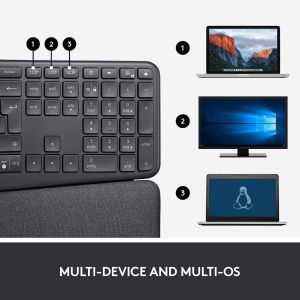Безжична клавиатура Logitech ERGO K860 US безжична Bluetooth/USB (920-010108)