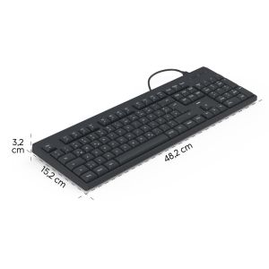 Клавиатура Hama CK-100 BG/US жична USB (173050)