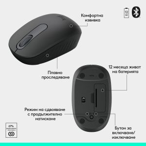 Безжичен комплект Logitech MK250 Graphite - Кирилизирана
