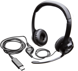 Слушалки с микрофон Logitech H390 на ушите USB-A (981-000406)