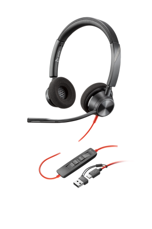 Слушалки HP Poly BW 3320 Stereo, USB-C+USB-C/A