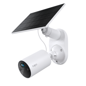 TP LINK C410-kit включва:  IP Camera tapo C410 + tapo A201 соларен панел