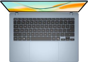 Лаптоп ASUS Vivobook S14 S5408QA-TM274W - 14.0"  IPS Full HD+, Qualcomm Snapdragon X X1-26-101, 8GB LPDDR5X, 256GB SSD - Win11 Home