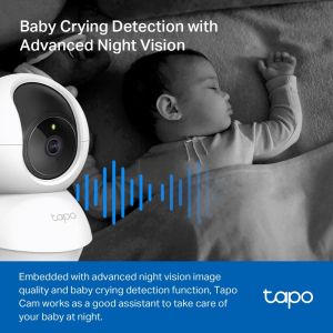 Охранителна WiFi камера TP-Link Tapo C210P2, 360°, Pan/Tilt - 2 Броя