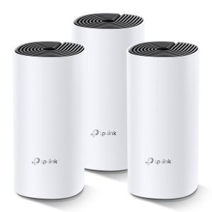 Безжичен рутер TP-Link Deco M4, AC1200, 2.4/5 GHz, 300 -  867 Mbps, Gigabit, 3 бр. в комплект