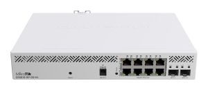 Суич MikroTik CSS610-8P-2S+IN, 8 x Gigabit Ethernet ports, 2 x SFP